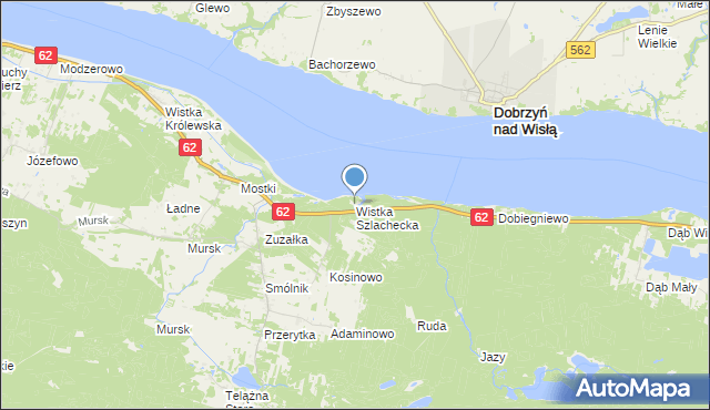 mapa Wistka Szlachecka, Wistka Szlachecka na mapie Targeo